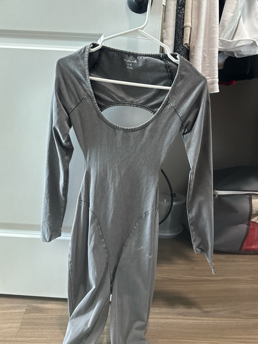 Urban Outfitters Gray Boot-Cut Jumpsuit with Scoop Back